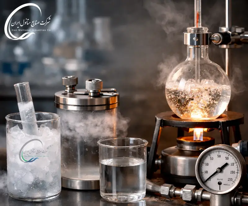 تاثیر دما و فشار و بر خواص فیزیکی متانول