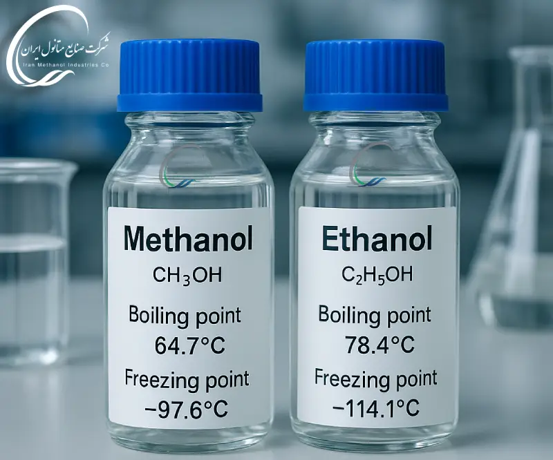 نقطه جوش و نقطه انجماد متانول و مقایسه آن با اتانول